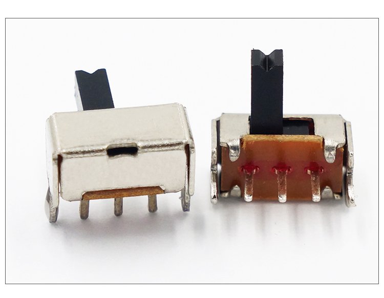 sk-12d07 2檔拔動開關(guān)3腳臥式側(cè)拔滑動開關(guān) 玩具藍(lán)牙音箱波動開關(guān) -
